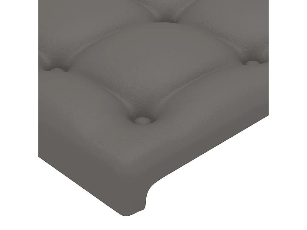Hoofdbord | Hoofdeinde LED 80x5x78/88 cm kunstleer grijs