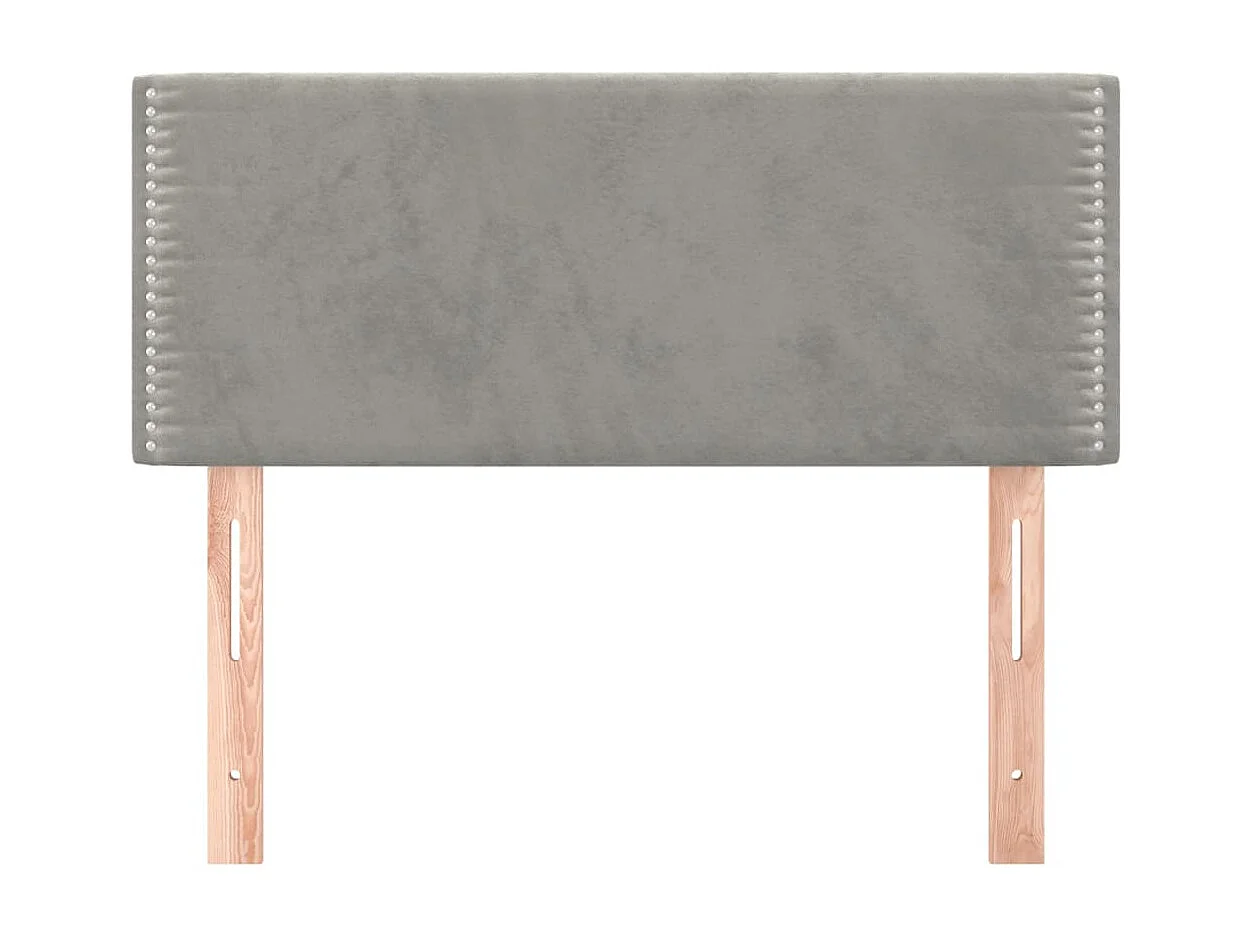 Hoofdbord | Hoofdeinde 80x5x78/88 cm fluweel lichtgrijs
