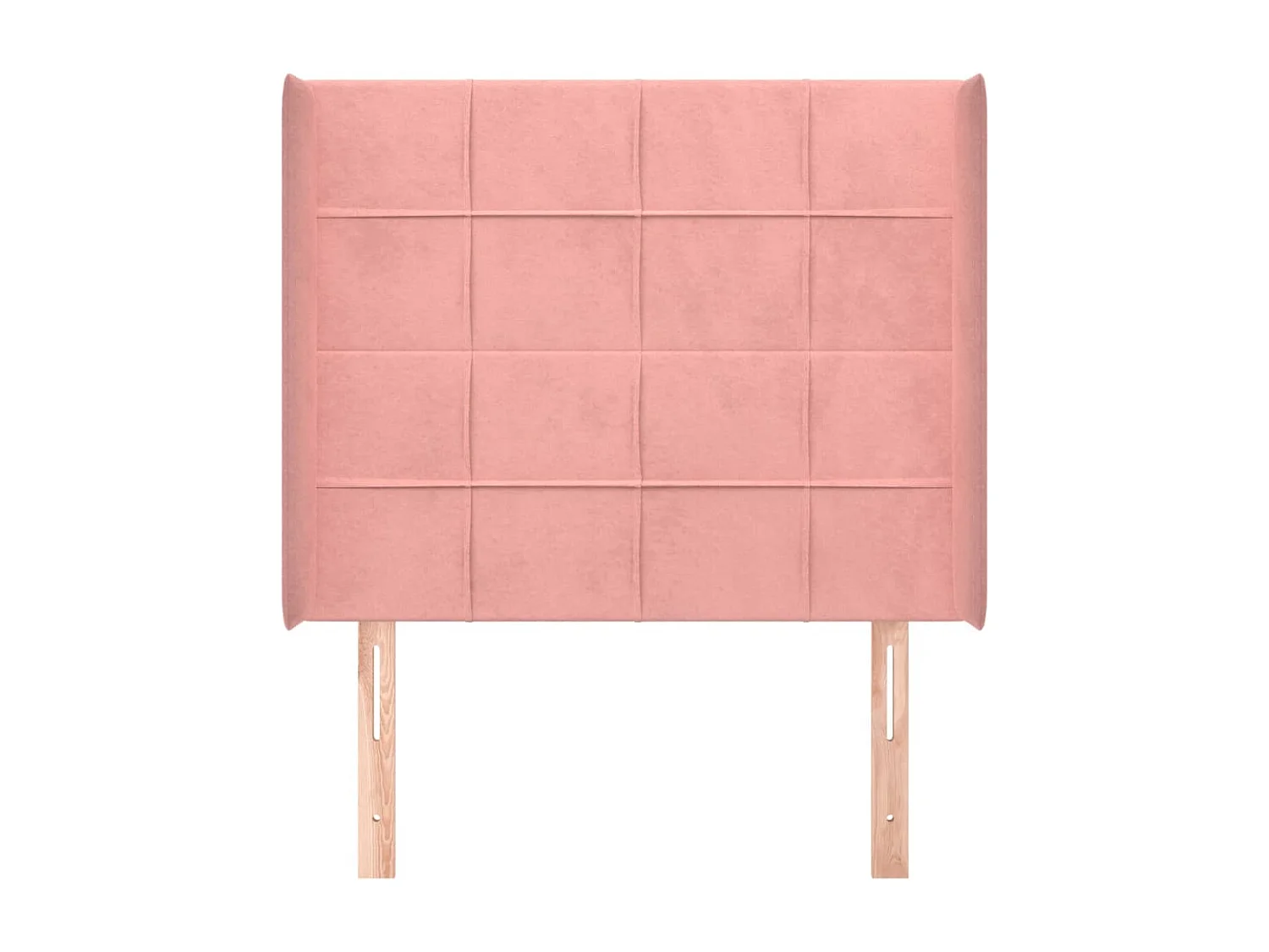 Tête de Lit | Panneau de tête pour lit Moderne avec oreilles Rose 93x16x118/128 cm Velours