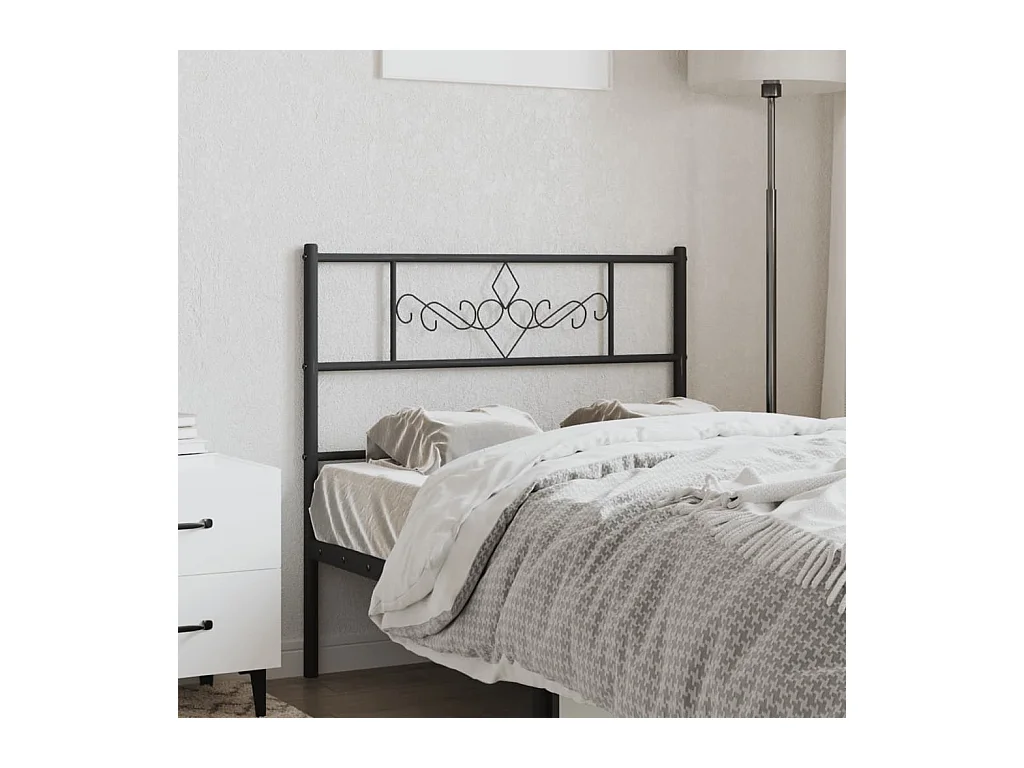 Mueble cabecero | Cabezal de cama | Cabecero de metal negro 75 cm