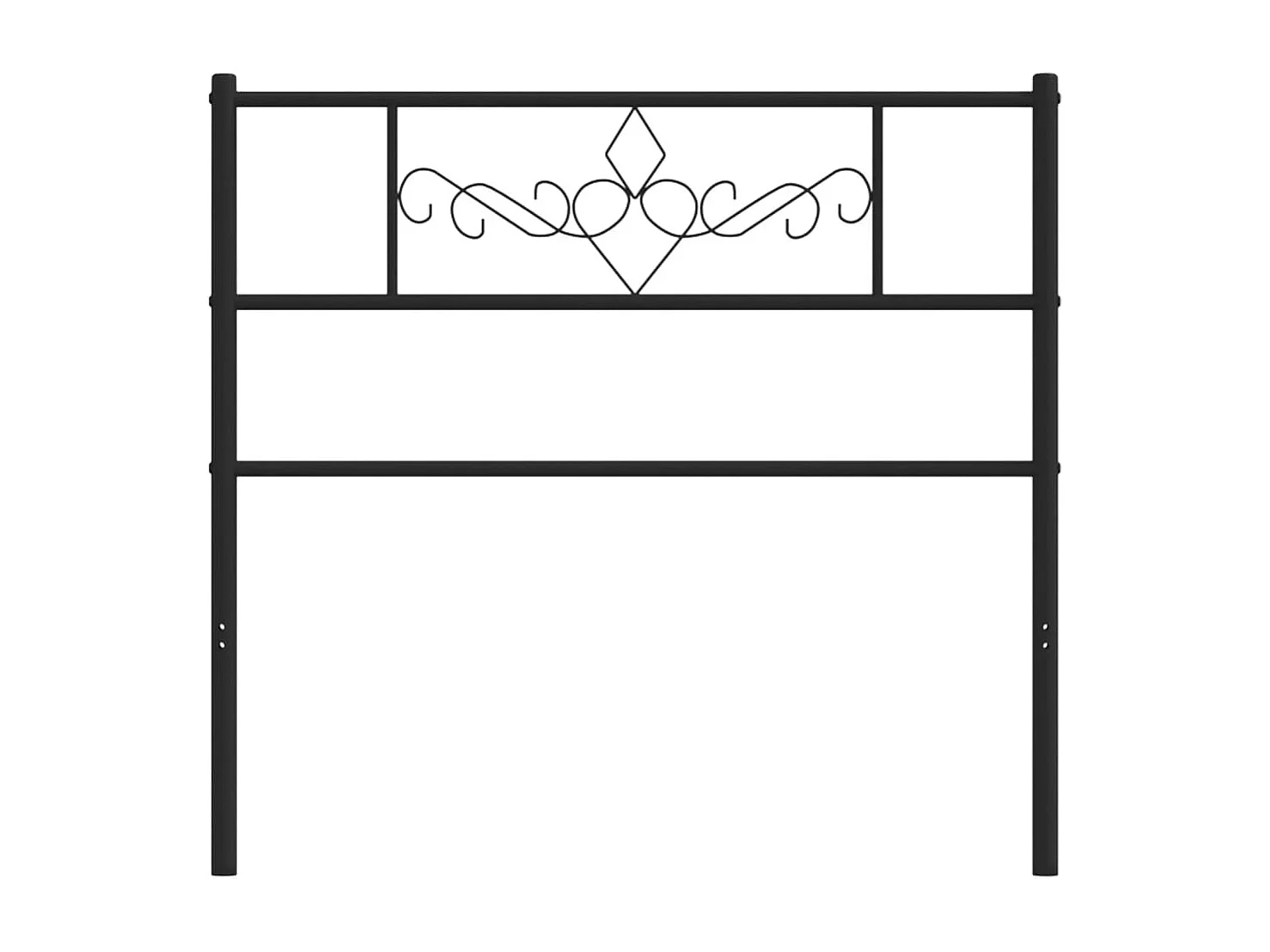 Tête de Lit | Panneau de tête pour lit Moderne métal noir 75 cm