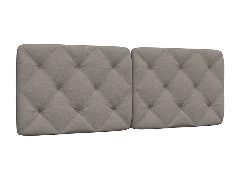Cabecero de Cama | Cabezal de cama | Mueble de cabecero acolchado tela gris taupé 120 cm