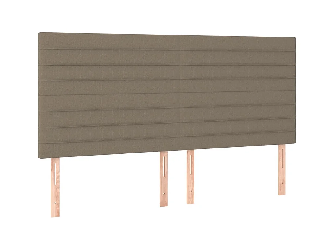 Têtes de lit | Panneaux de tête pour lit Moderne 4 pcs Taupe 100x5x78/88 cm Tissu