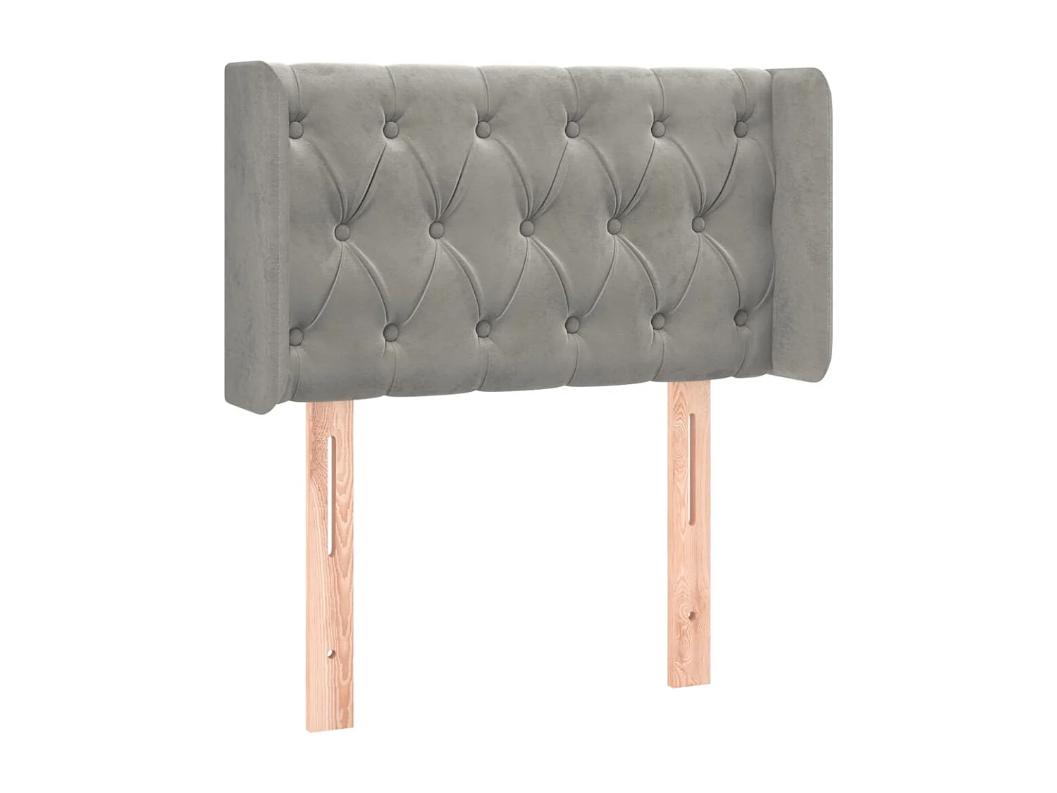Hoofdbord | Hoofdeinde LED 83x16x78/88 cm fluweel lichtgrijs