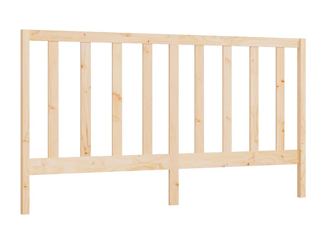 Cabecero de Cama | Cabezal de cama | Mueble de cabecero madera maciza de pino 206x4x100 cm