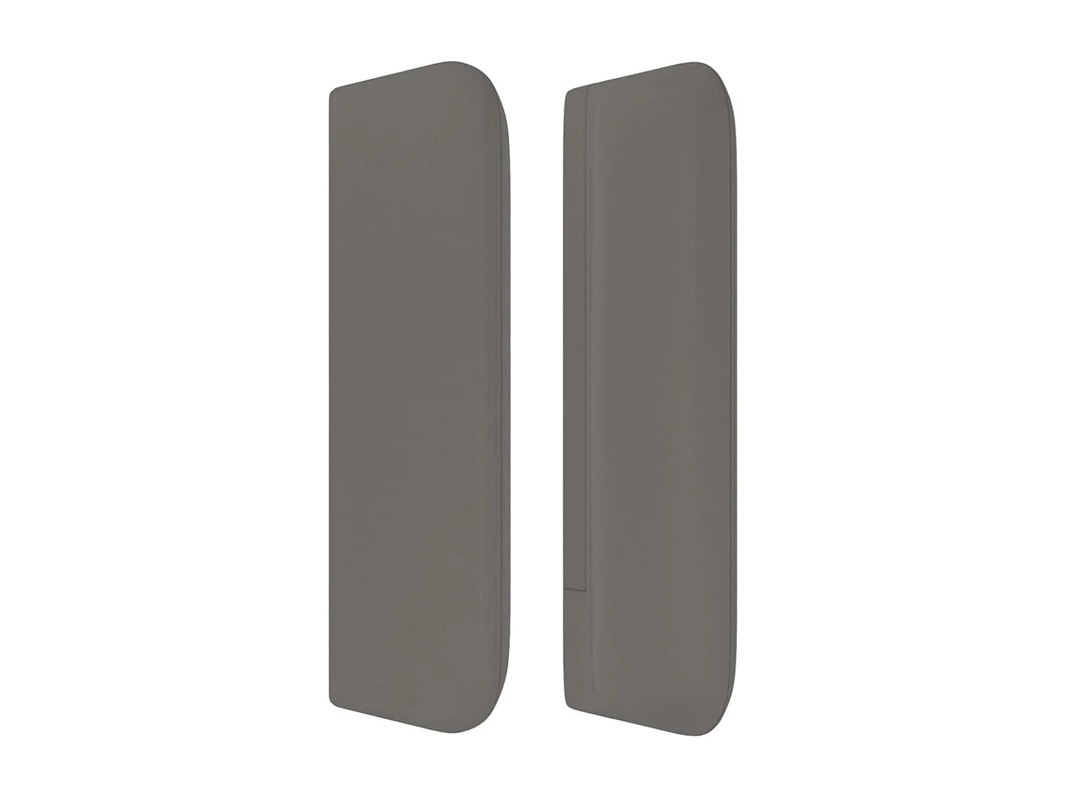 Tête de Lit | Panneau de tête pour lit Moderne avec oreilles Gris 163x16x78/88 cm Similicuir