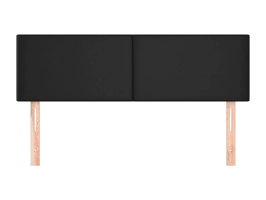 Têtes de lit | Panneaux de tête pour lit Moderne 2 pcs Noir 72x5x78/88 cm Similicuir