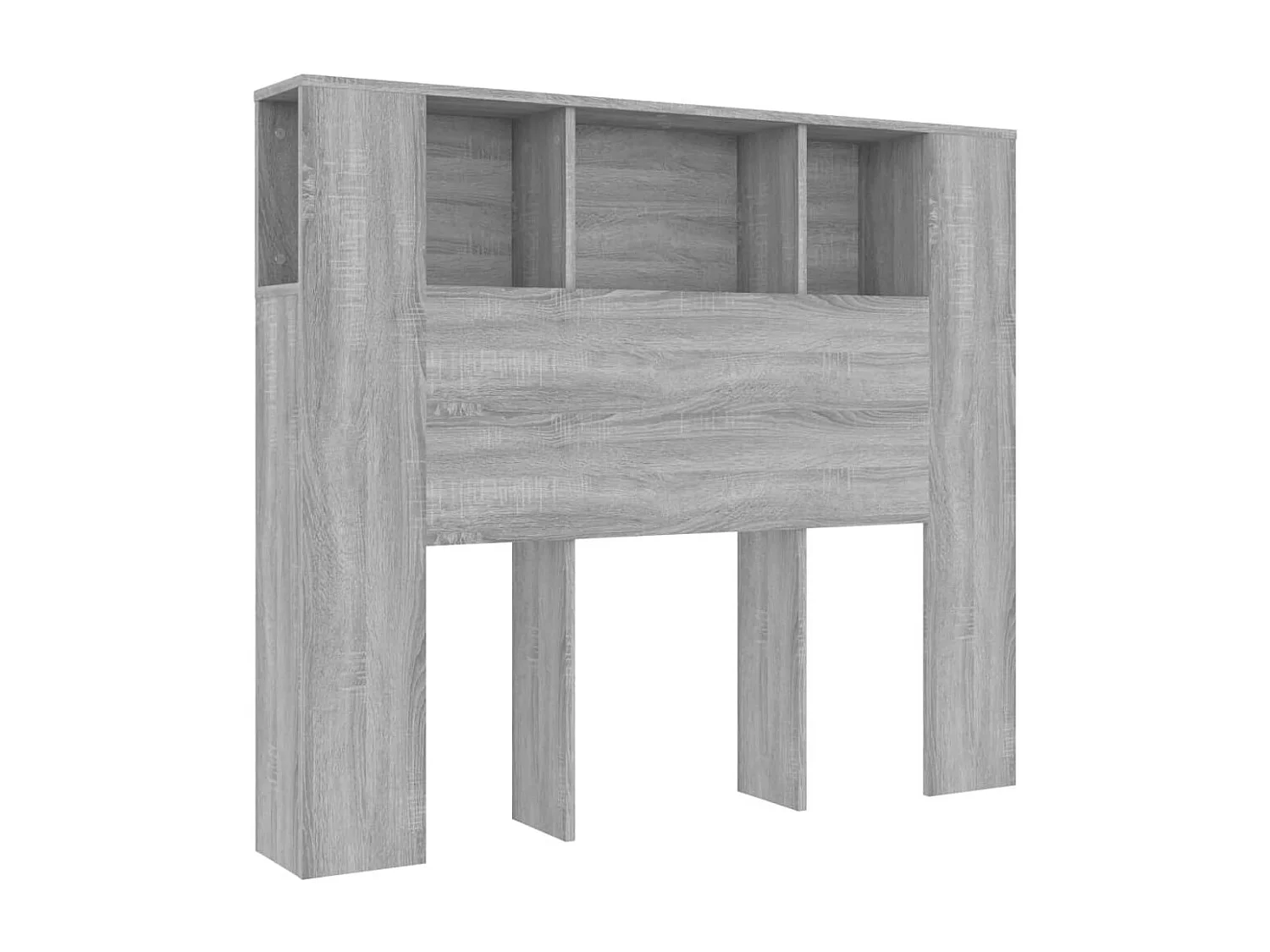 Tête de Lit avec rangement | Armoire de tête de lit sonoma gris 120x18,5x102,5 cm