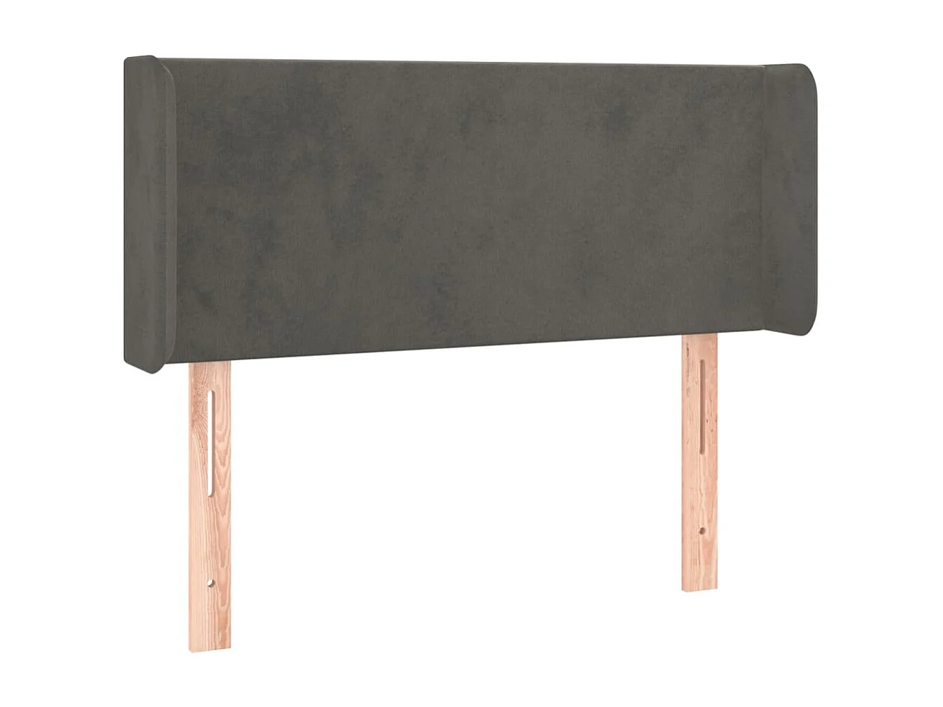 Hoofdbord | Hoofdeinde LED 103x16x78/88 cm fluweel donkergrijs