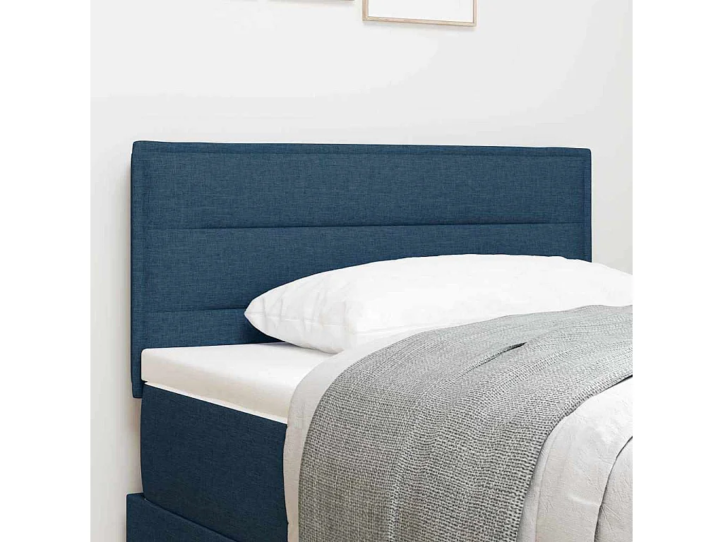 Tête de Lit | Panneau de tête pour lit Moderne Hauteur réglable avec Tête de Lit | Panneau de tête pour lit Moderne Bleu 90 cm tissu