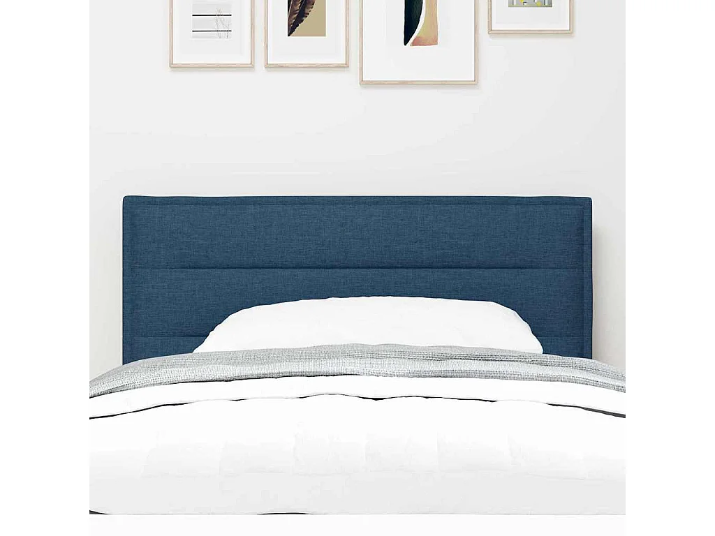 Tête de Lit | Panneau de tête pour lit Moderne Hauteur réglable avec Tête de Lit | Panneau de tête pour lit Moderne Bleu 90 cm tissu