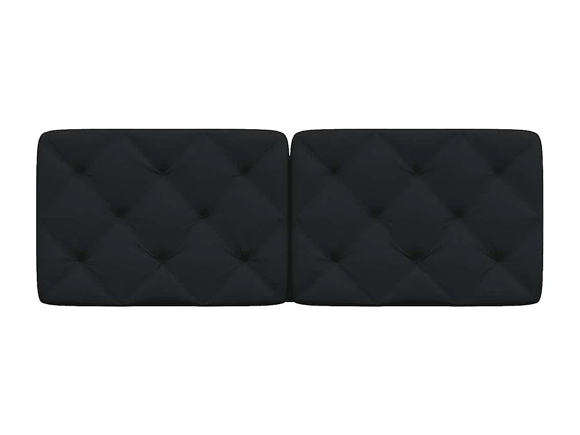 Cabecero de Cama | Cabezal de cama | Mueble de cabecero acolchado tela negro 120 cm