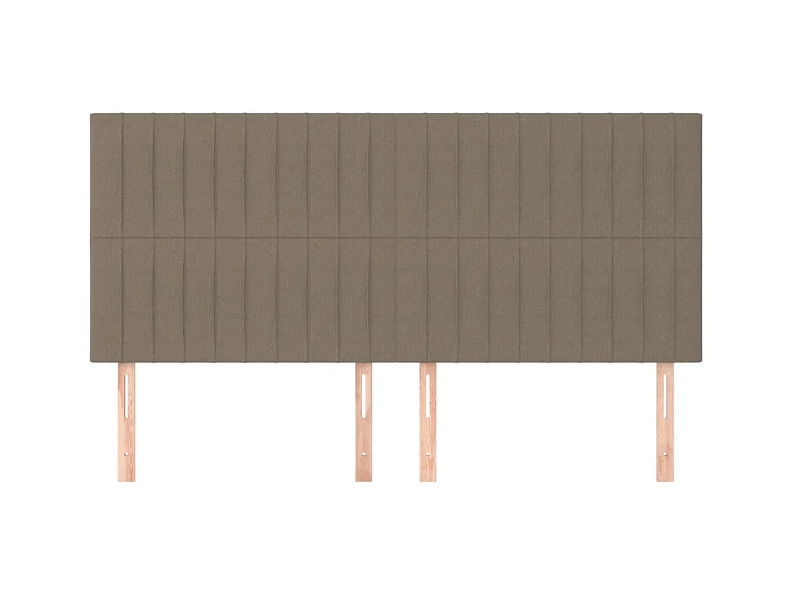 Têtes de lit | Panneaux de tête pour lit Moderne 4 pcs Taupe 100x5x78/88 cm Tissu