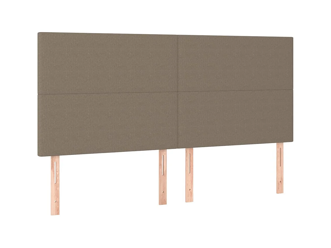 Têtes de lit | Panneaux de tête pour lit Moderne 4 pcs Taupe 100x5x78/88 cm Tissu