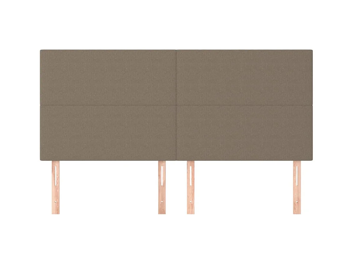 Têtes de lit | Panneaux de tête pour lit Moderne 4 pcs Taupe 100x5x78/88 cm Tissu