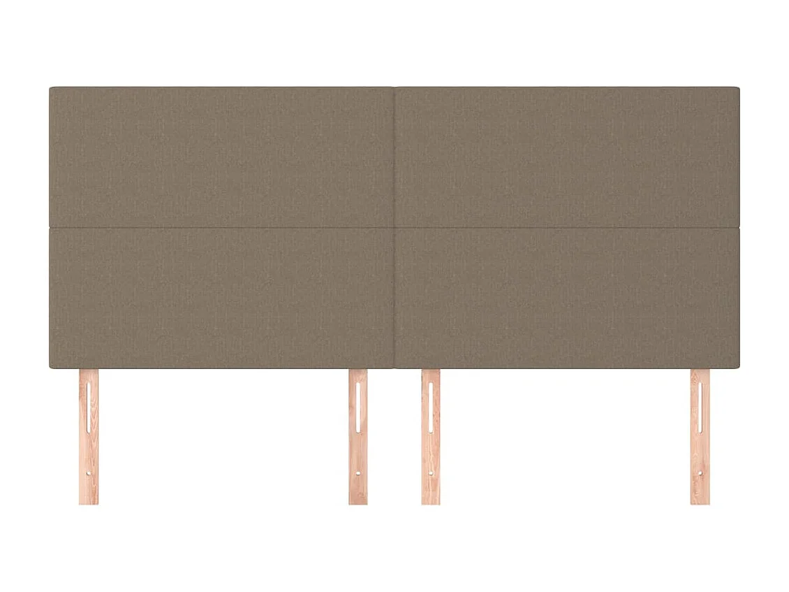 Têtes de lit | Panneaux de tête pour lit Moderne 4 pcs Taupe 100x5x78/88 cm Tissu