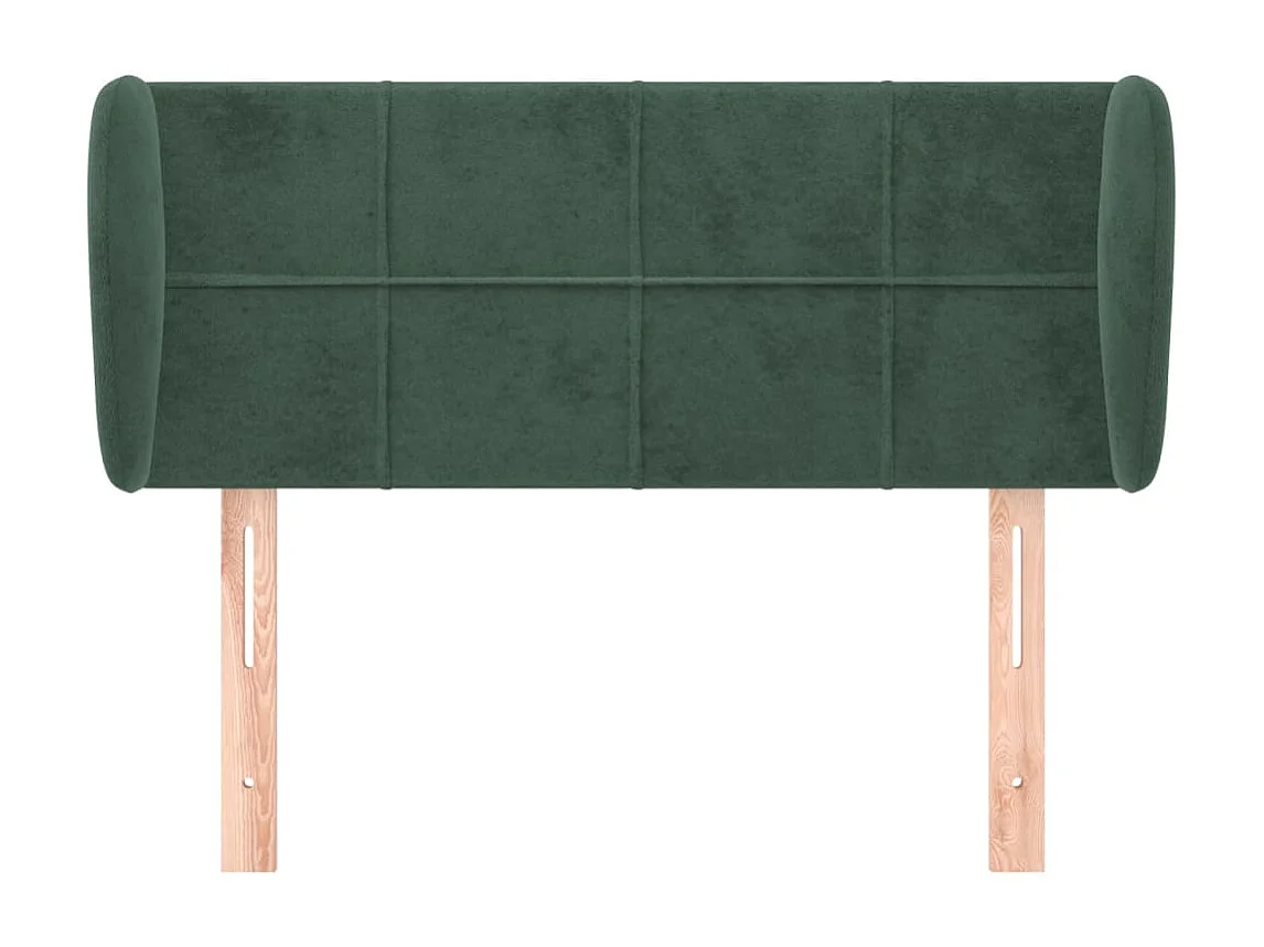 Mueble cabecero | Cabezal de cama | Cabecero de terciopelo verde oscuro 93x23x78/88 cm
