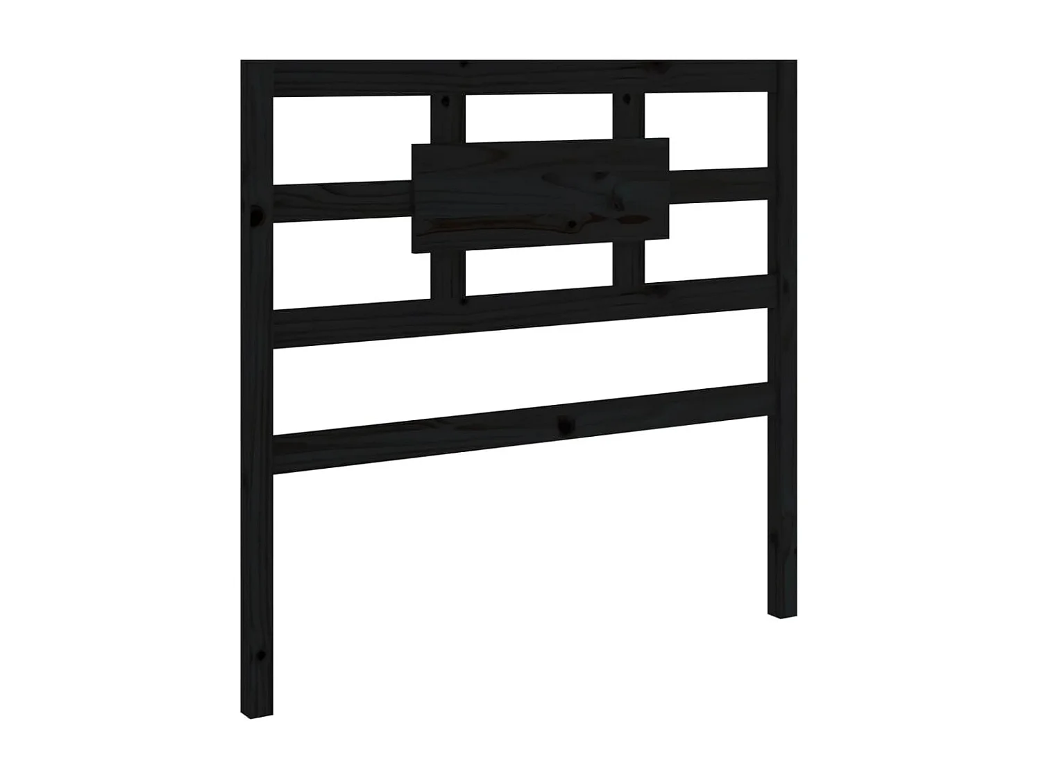Cabecero de Cama | Cabezal de cama | Mueble de cabecero madera maciza de pino negro 95,5x4x100 cm