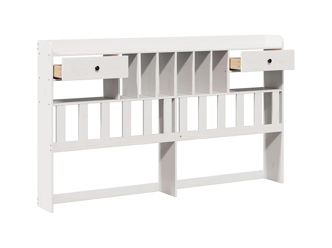 Cabecero de Cama | Cabezal de cama | Mueble de cabecero almacenaje madera maciza pino blanco 180 cm