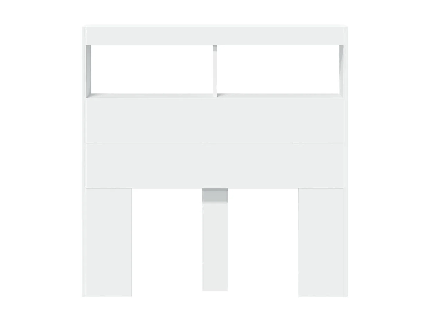 Cabecero de Cama | Cabezal de cama | Mueble de cabecero con LED blanco 100x17x102 cm