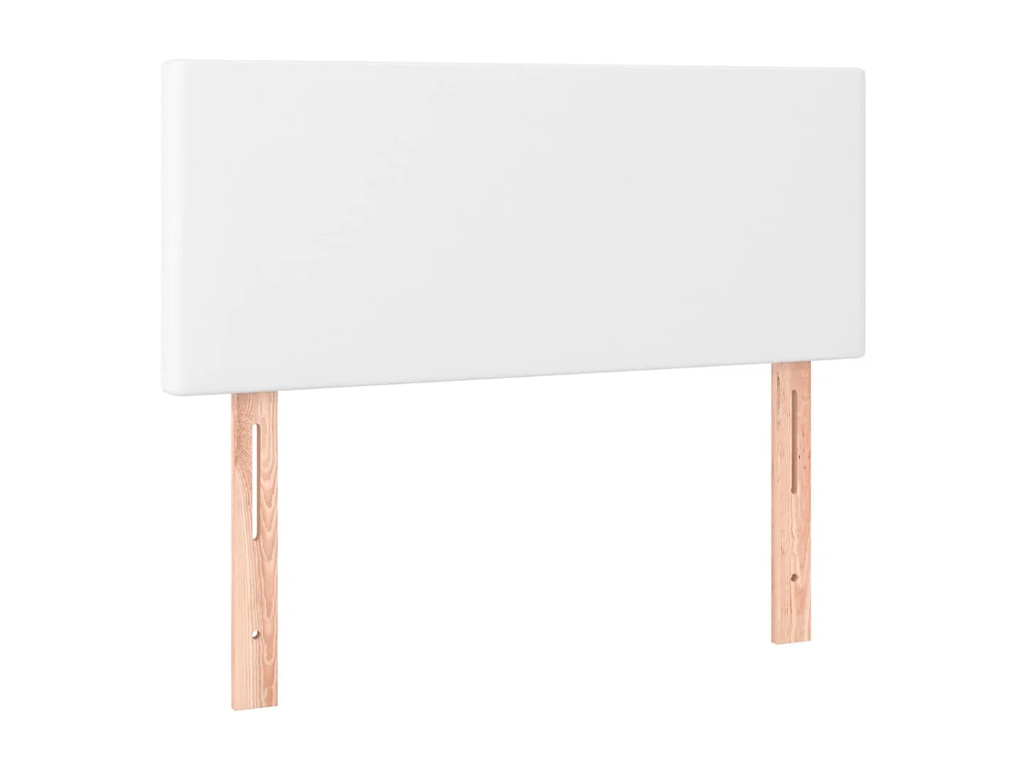 Hoofdbord | Hoofdeinde LED 90x5x78/88 cm kunstleer wit