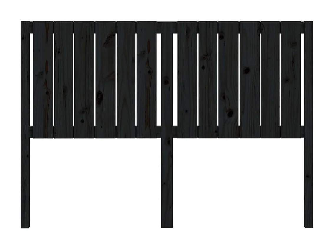 Cabecero de Cama | Cabezal de cama | Mueble de cabecero madera maciza de pino negro 145,5x4x100 cm