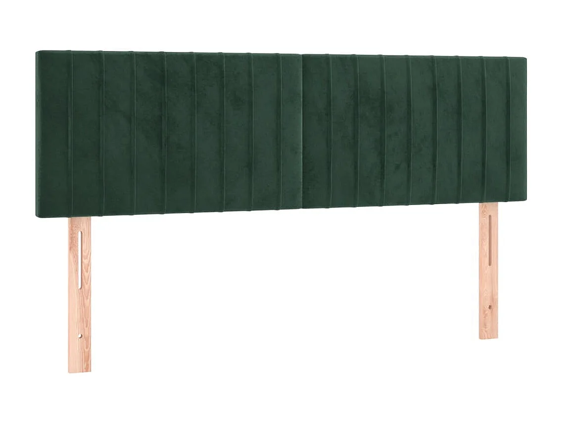Hoofdbord | Hoofdeinde LED 144x5x78/88 cm fluweel donkergroen