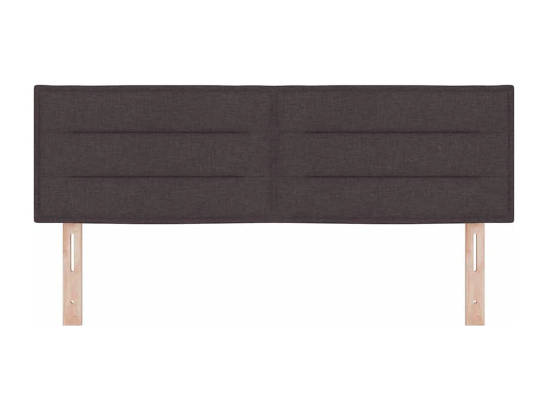 Tête de lit LED Montage mural | Panneau de tête pour lit Moderne  Marron foncé 144 cm tissu