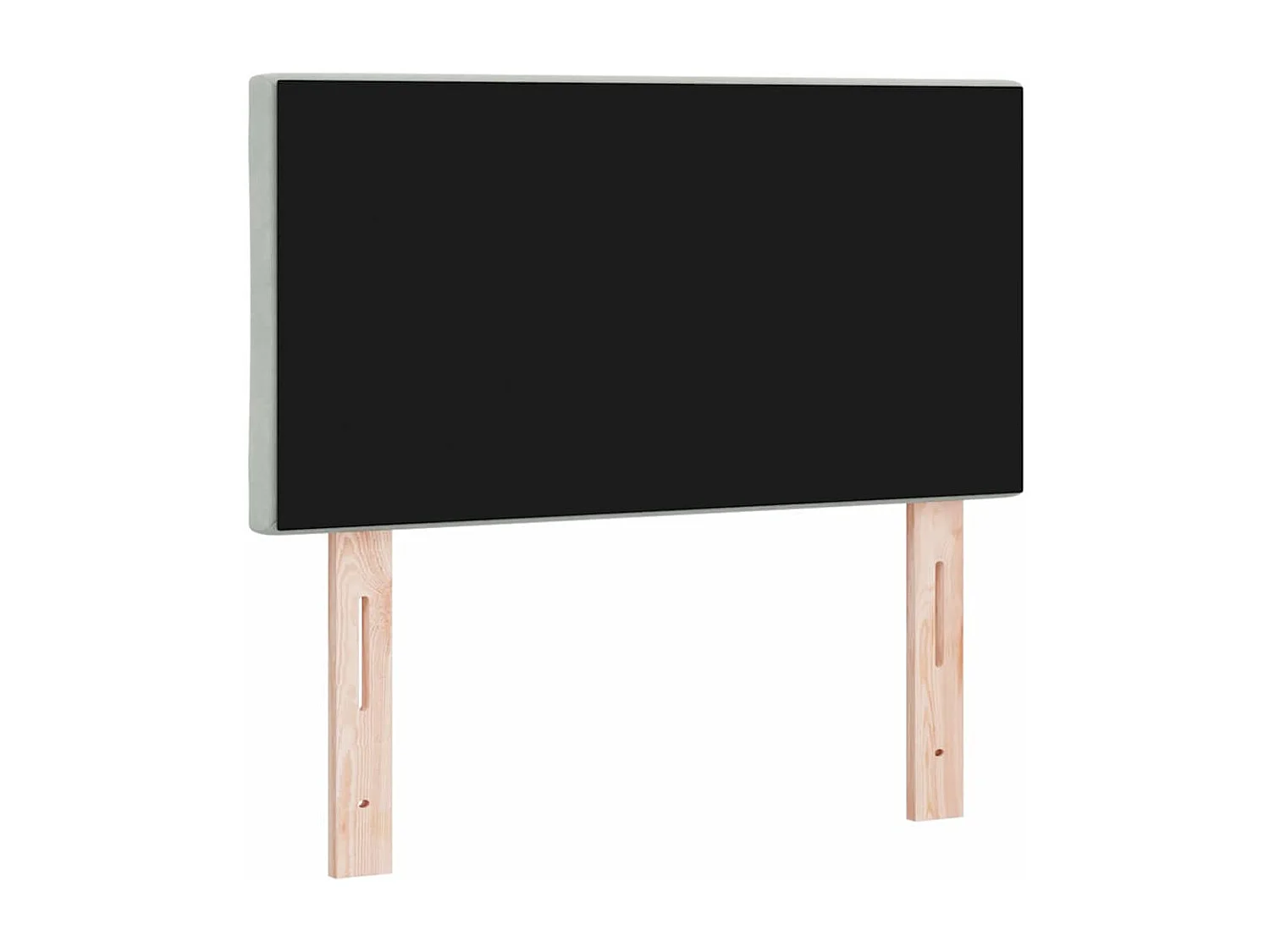 Mueble cabecero | Cabecero | Cabezal de cama LED con luces de tiras LED Gris claro 80 cm Terciopelo