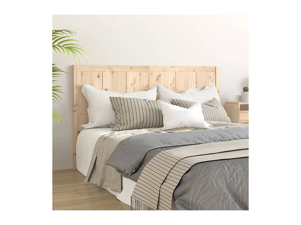 Cabecero de Cama | Cabezal de cama | Mueble de cabecero madera maciza de pino 125,5x4x100 cm