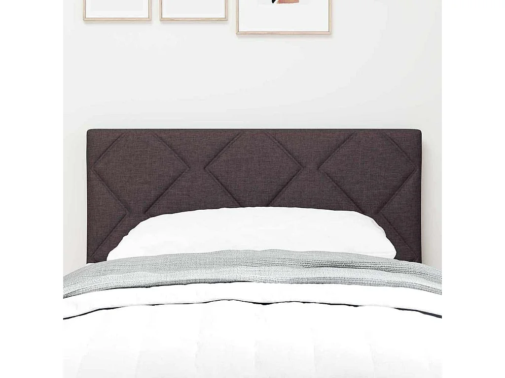 Tête de Lit | Panneau de tête pour lit Moderne en Tissu Geometric Manuel Marron foncé 80 cm tissu