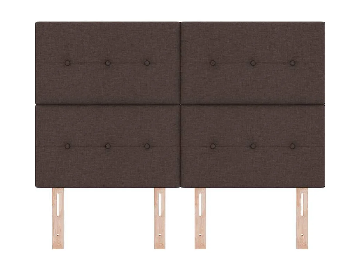 Tête de Lit | Panneau de tête pour lit Moderne avec Tête de Lit | Panneau de tête pour lit Moderne Marron foncé 140 cm tissu