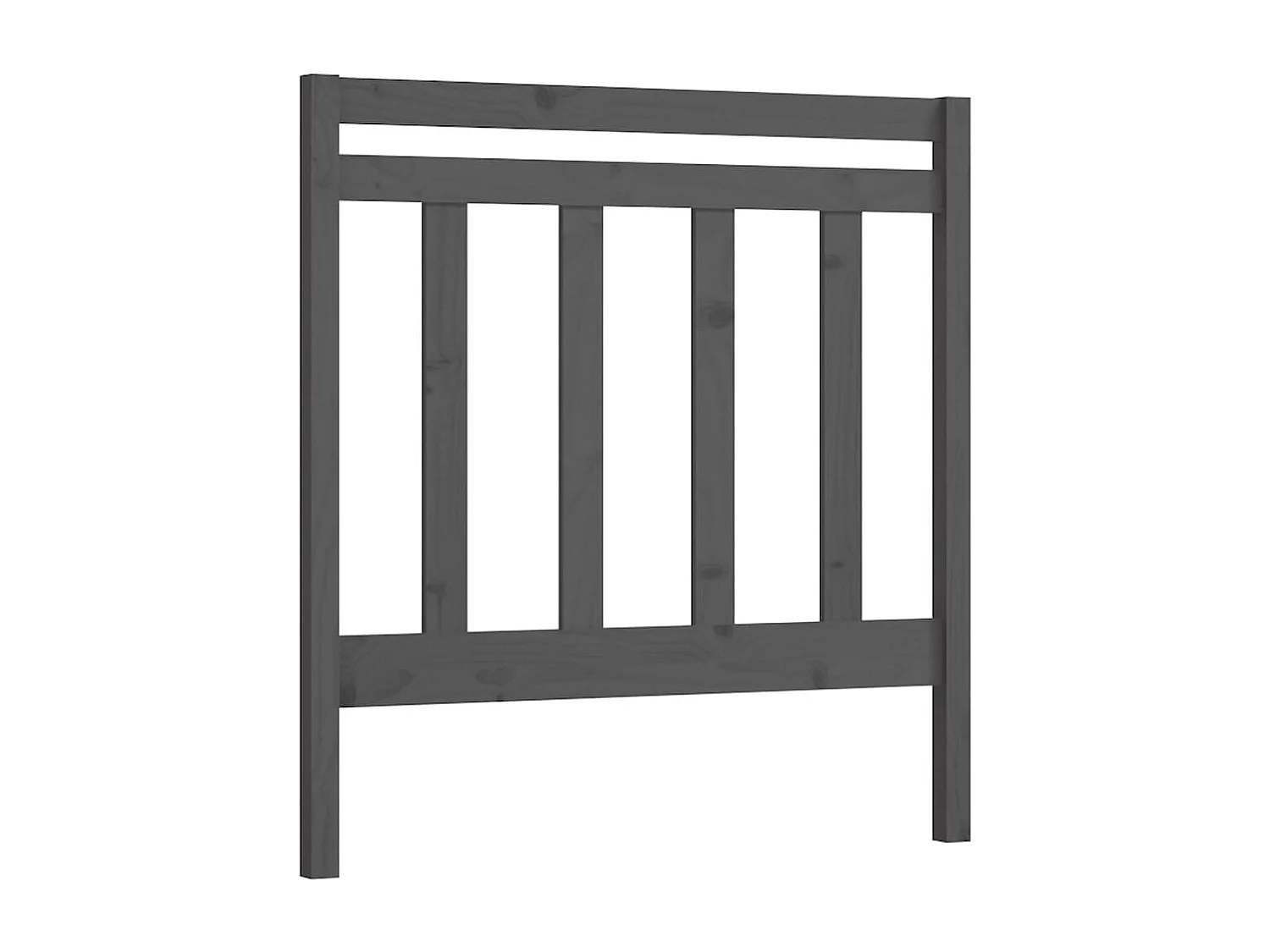Tête de Lit | Panneau de tête pour lit Moderne Gris 96x4x100 cm Bois massif de pin