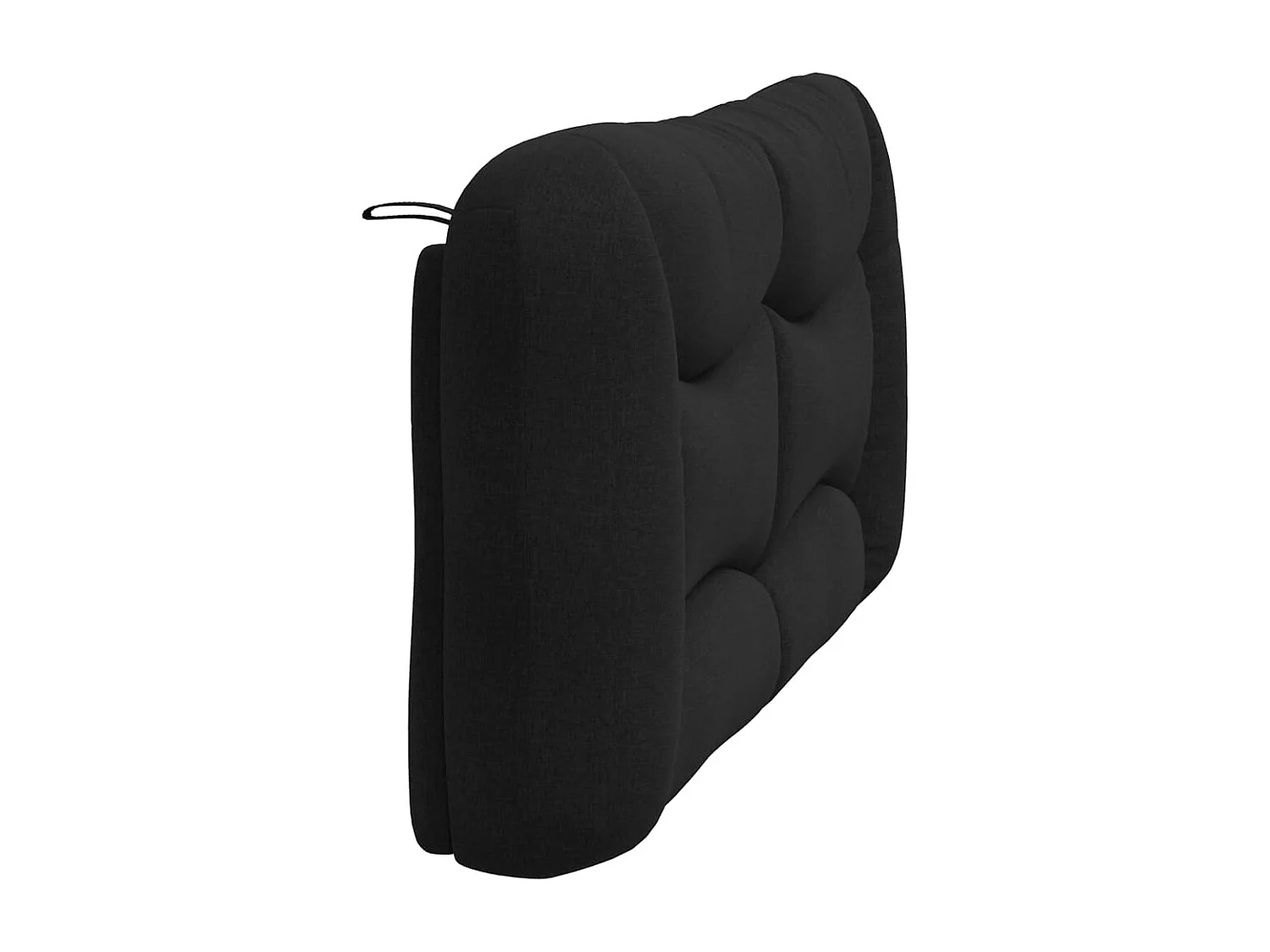 Cabecero de Cama | Cabezal de cama | Mueble de cabecero acolchado Hvar tela negro 160 cm