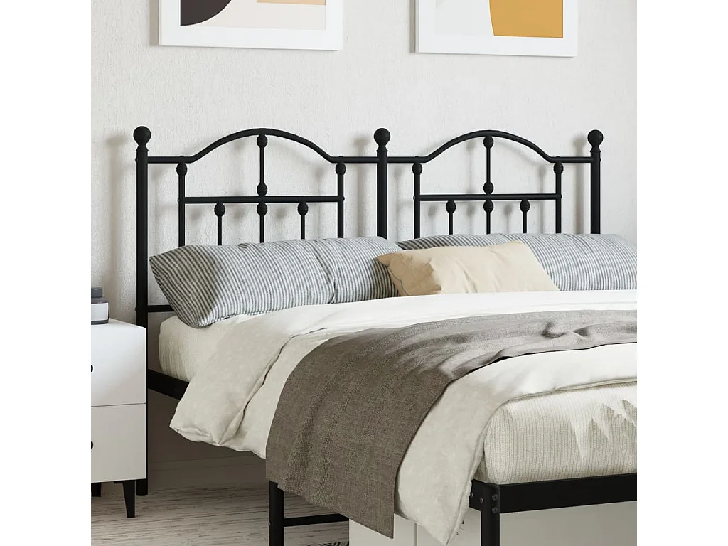 Mueble cabecero | Cabezal de cama | Cabecero de metal negro 140 cm