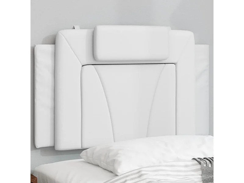 Tête de lit | Coussin de tête de lit | Tête de lit décoratif blanc 80 cm similicuir