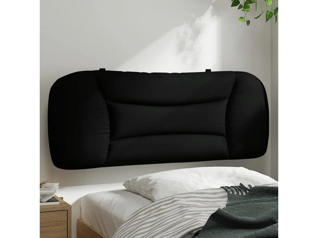 Tête de lit | Coussin de tête de lit | Tête de lit décoratif noir 100 cm tissu