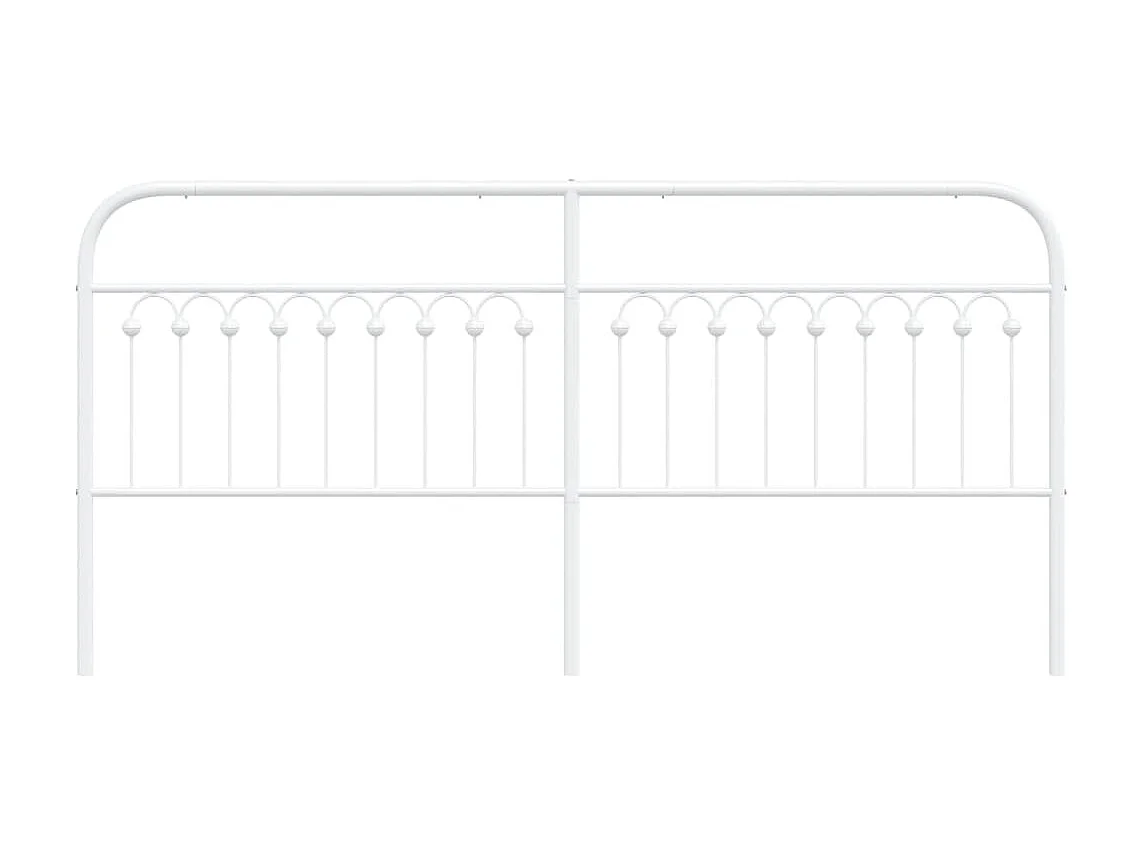 Tête de Lit | Panneau de tête pour lit Moderne métal blanc 193 cm
