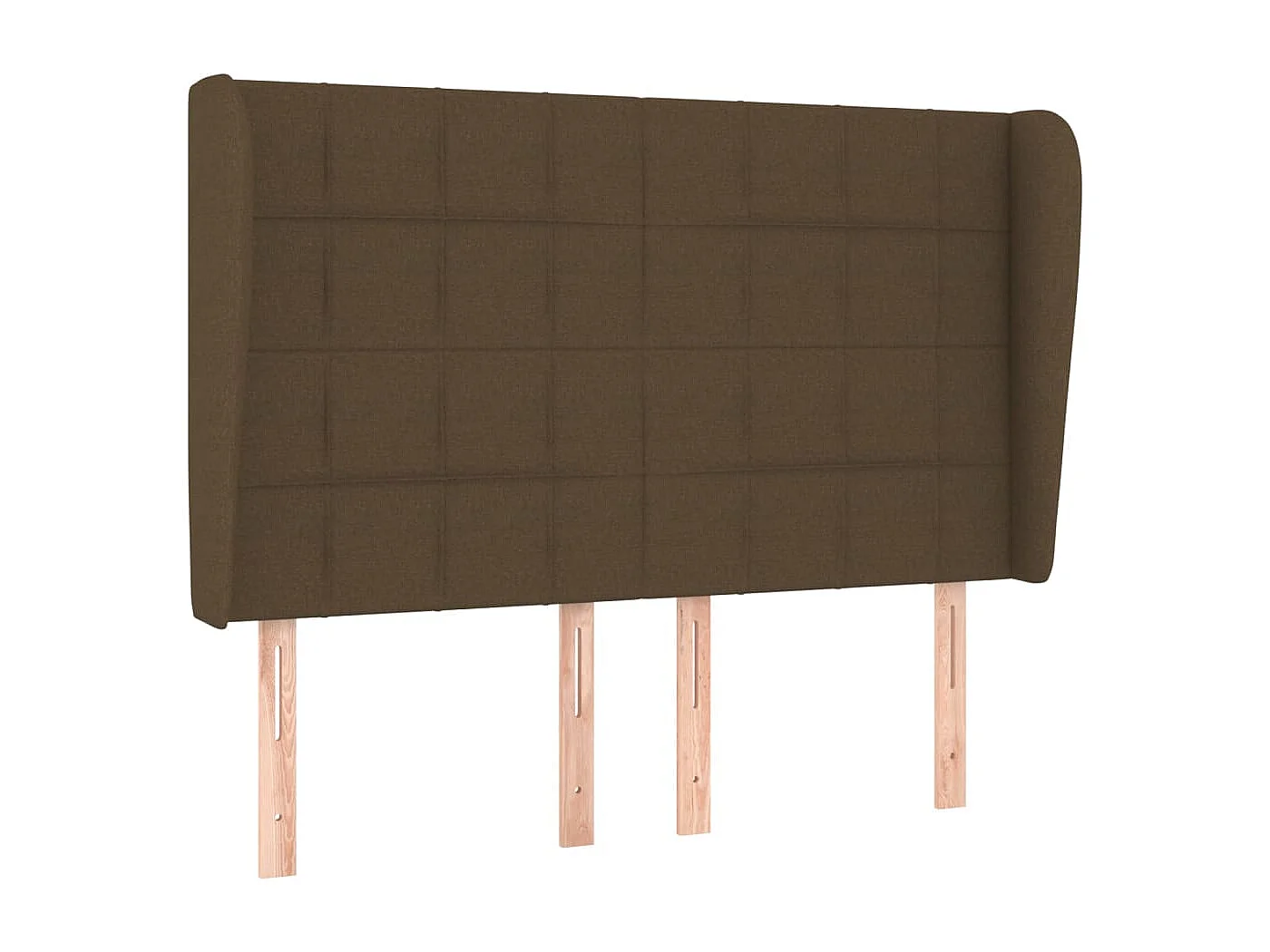 Hoofdbord | Hoofdeinde met randen 147x23x118/128 cm stof donkerbruin