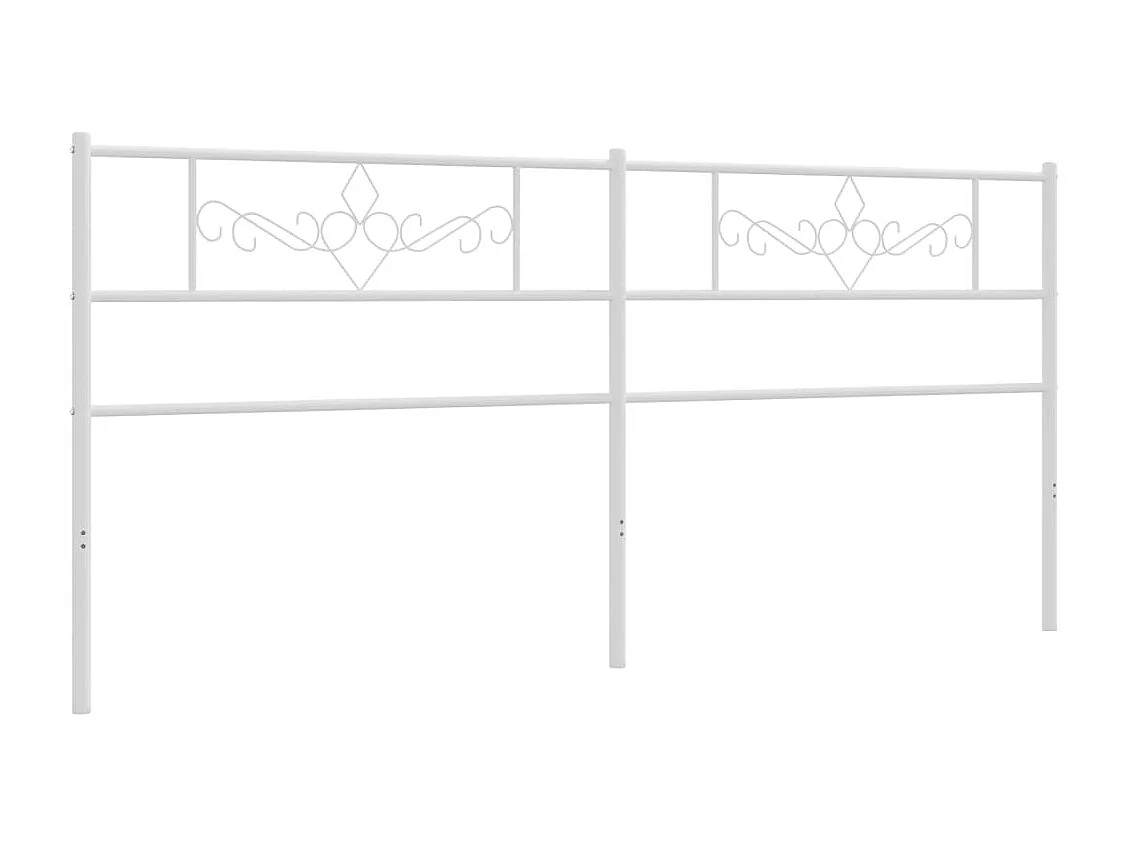 Mueble cabecero | Cabezal de cama | Cabecero de metal blanco 193 cm