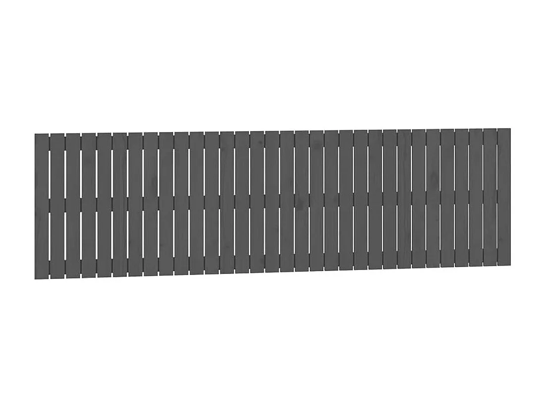 WandHoofdbord | Hoofdeinde 204x3x60 cm massief grenenhout grijs