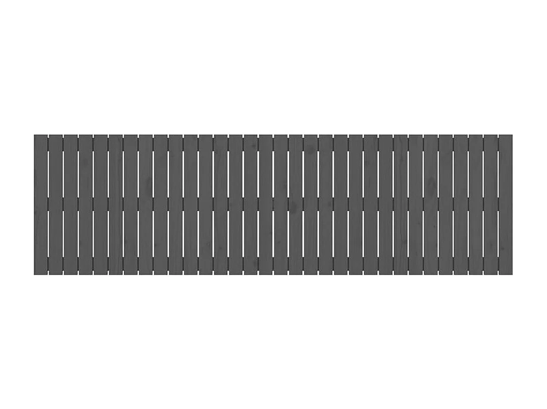 WandHoofdbord | Hoofdeinde 204x3x60 cm massief grenenhout grijs