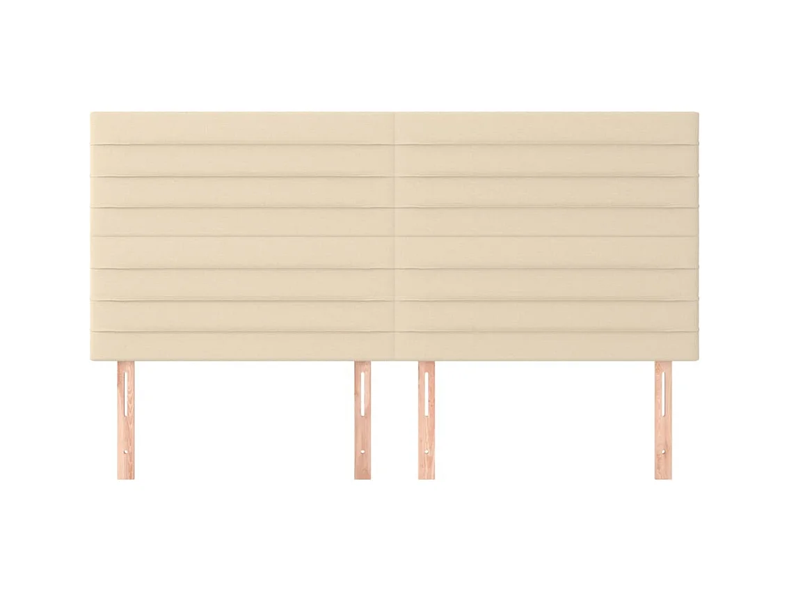 Cabeceros | Cabezal de cama | Mueble de cabecero 4 unidades de tela color crema 80x5x78/88 cm