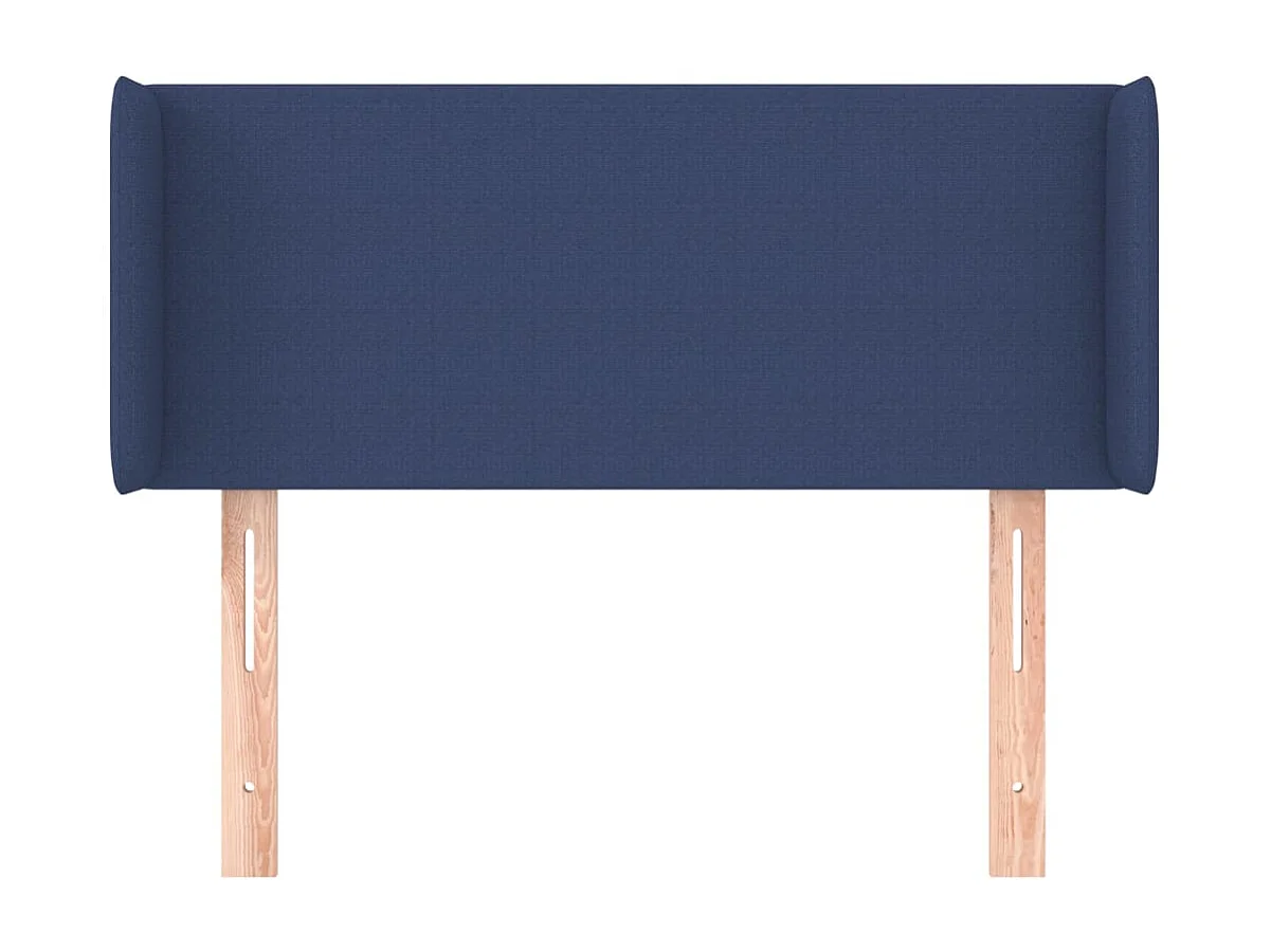 Tête de Lit | Panneau de tête pour lit Moderne avec oreilles Bleu 93x16x78/88 cm Tissu