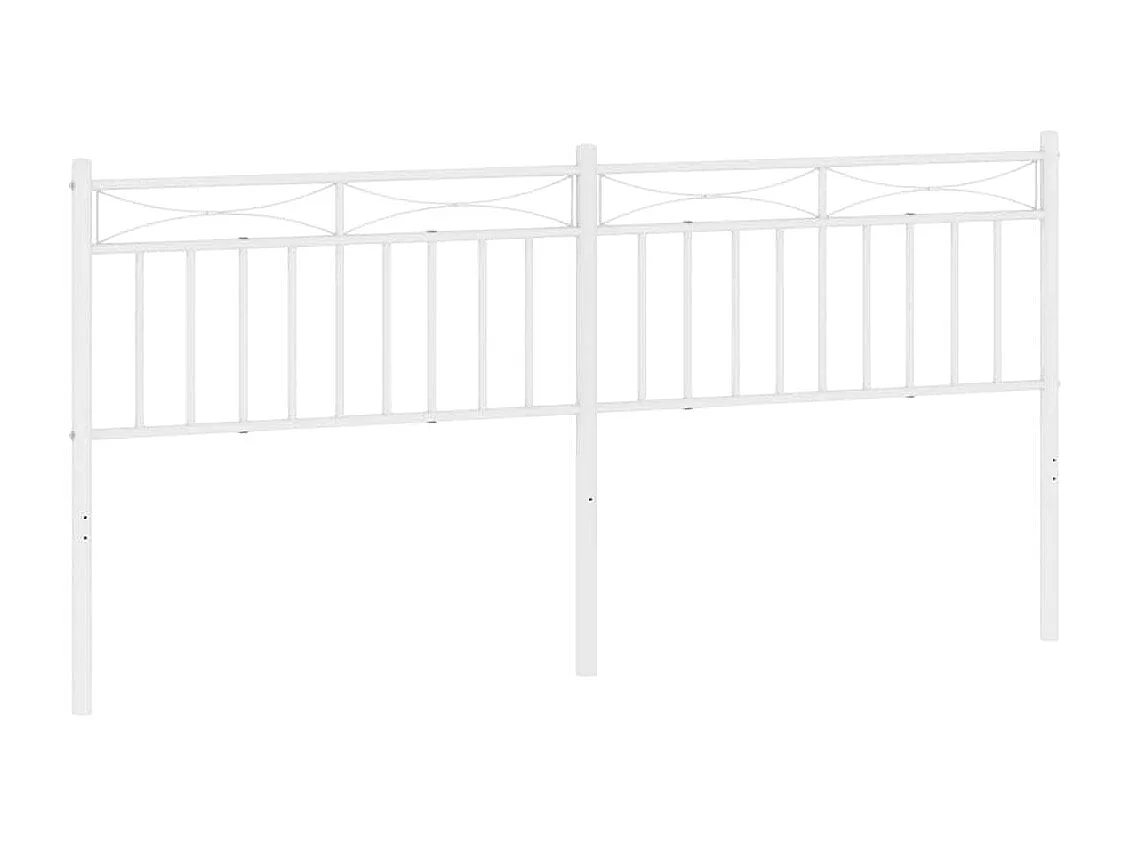 Tête de Lit | Panneau de tête pour lit Moderne métal blanc 193 cm