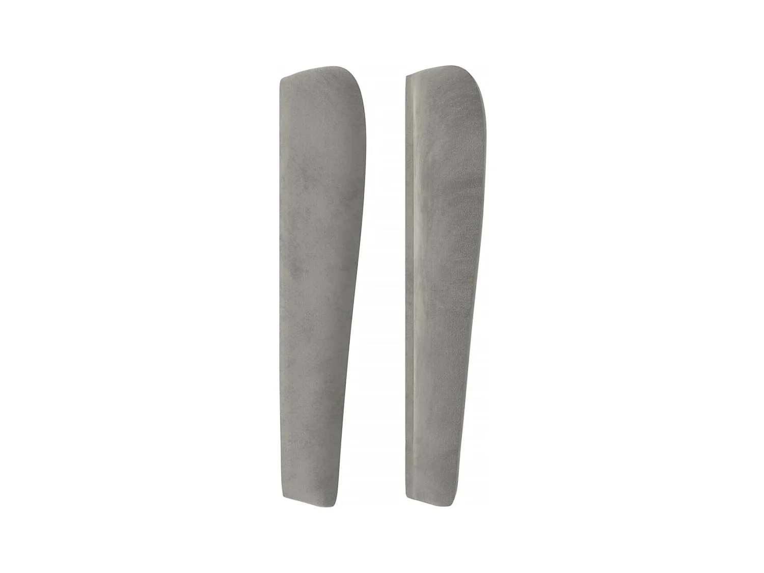 Tête de Lit | Panneau de tête pour lit Moderne avec oreilles Gris clair 103x23x118/128 cm Velours