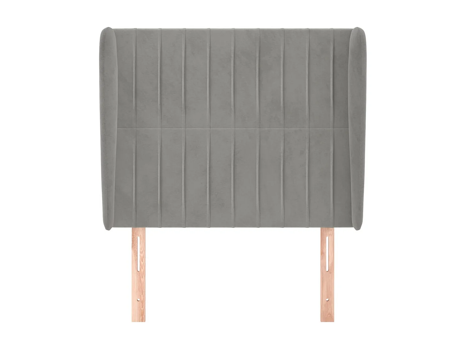 Tête de Lit | Panneau de tête pour lit Moderne avec oreilles Gris clair 103x23x118/128 cm Velours