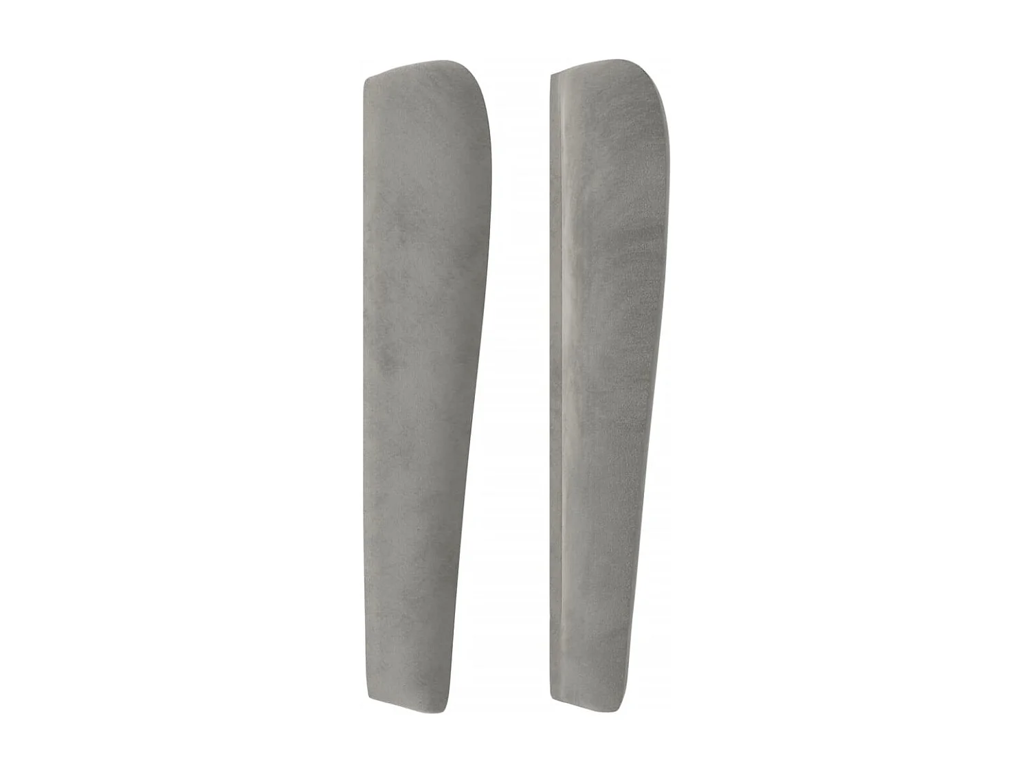 Tête de Lit | Panneau de tête pour lit Moderne avec oreilles Gris clair 103x23x118/128 cm Velours