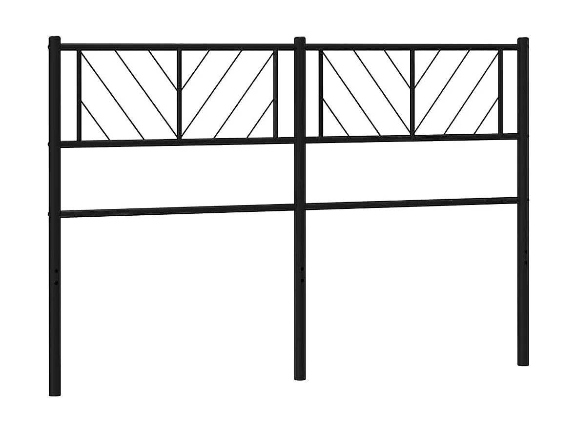 Tête de Lit | Panneau de tête pour lit Moderne métal noir 135 cm