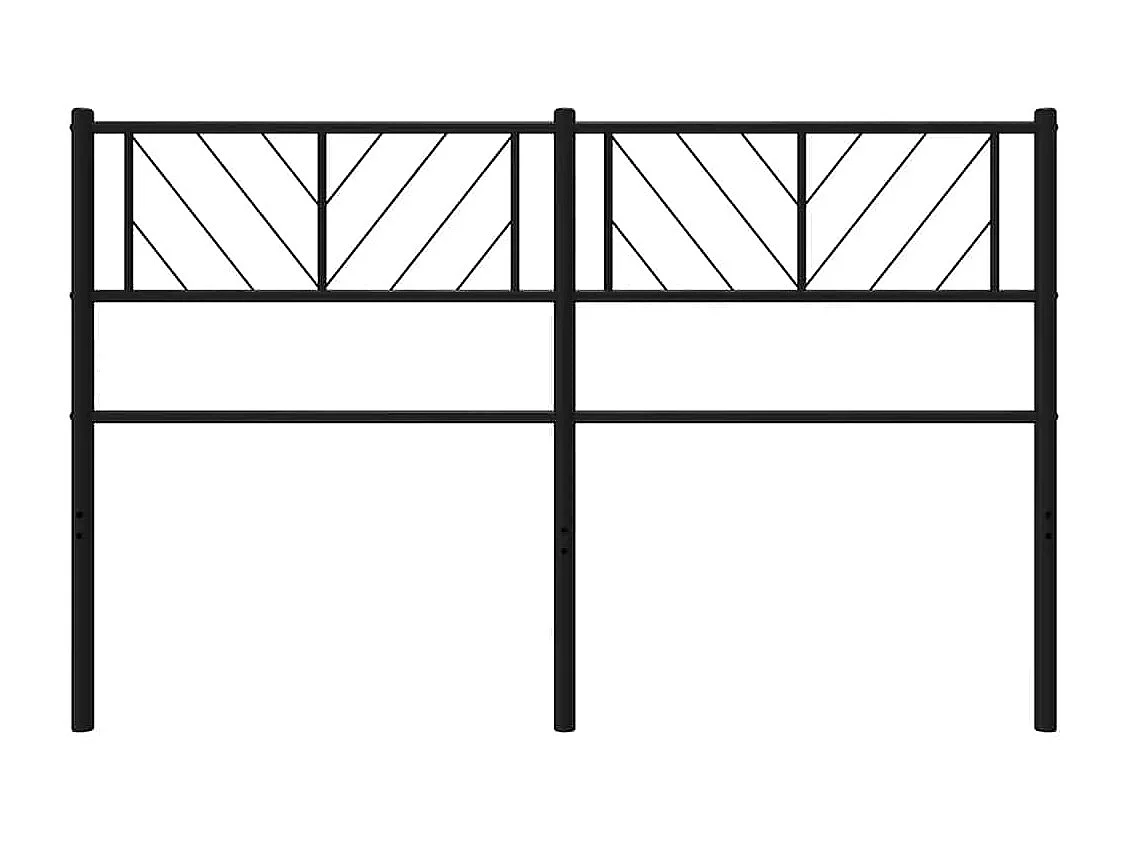 Tête de Lit | Panneau de tête pour lit Moderne métal noir 135 cm